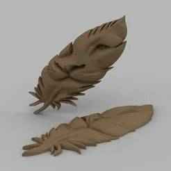 Lion Feather Brooch - Powerful Nature-Inspired Badge