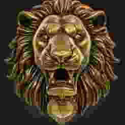 lion, lion's head, medal.