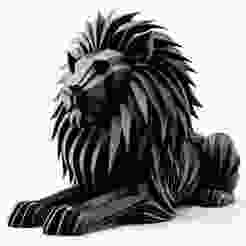 Lion Showpiece 3D Print – Elegant Decorative Sculpture Figurine