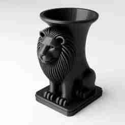 Lion Sitting Holder 3D Print – Decorative Animal Showpiece