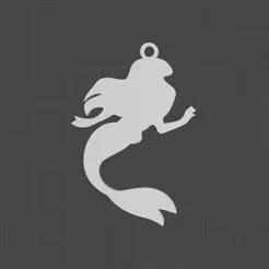 Little Mermaid Silhouette Keychain