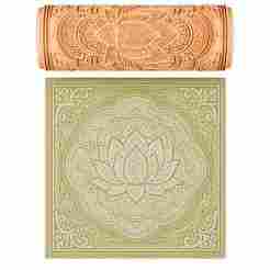 Lotus Lace Texture Roller – Elegant Lace Roller for Clay, Pottery, Fondant and Crafts