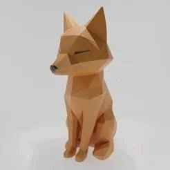 LOW POLY FOX FIGURE