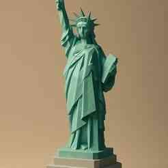 Low Poly Statue of Liberty 3D Model – STL File for 3D Printing