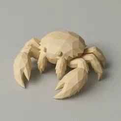 Low Poly Yeti Crab 3D Model STL – Polygonal Deep Sea Creature