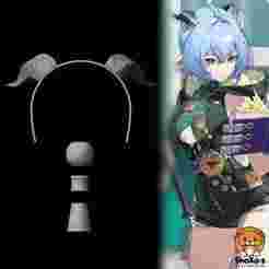 Lucia - Horns and Hair Accesories - Zenless Zone Zero ZZZ Cosplay Prop