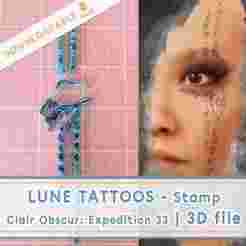 Lune tattoos stamp for Clair Obscur cosplay | 3D file