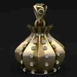 Luxury Diamond-Studded Gold Pendant