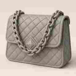 Luxury Quilted Handbag STL – Designer Style Purse with Chain Strap for 3D Printing