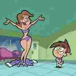 magical godparents: Timmy Turner's mom in bikini