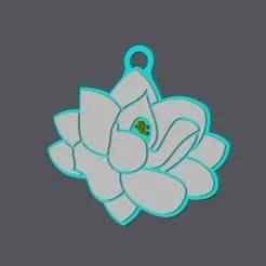 Magnolia Flower - Keychain v2