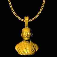 mahatma gandhi sculpture pendant