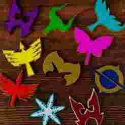 Mahou Sentai Magiranger/Power Rangers Mystic Force Pack badges