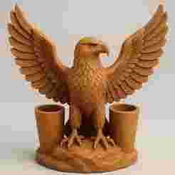 Majestic Eagle Pen Holder – 3D Printable Desk Organizer
