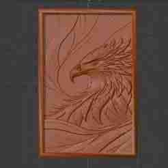 Majestic Eagle Relief Panel - High-Detail 3D Model for CNC/Engraving/3D Print