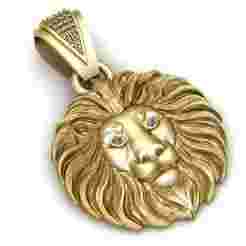 Majestic Lion Head Pendant