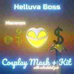 Mammon mask and decorations - Helluva Boss / Hazbin Hotel cosplay