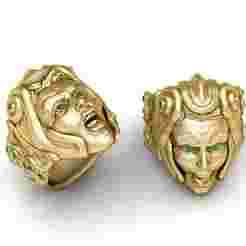 Man Face Ring  3D Printable Model