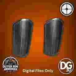 Mandalorian Nomad Thigh Armor STL from SWTOR - Digital STL File Only