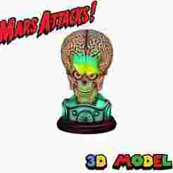 Mars Attacks alien bust