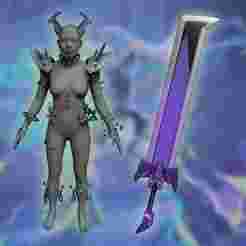 Marvel Rivals PUNKCHILD MAGIK Cosplay Horns + Accessories + SWORD