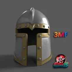 Medieval Soldier Helmet #2- Wearable STL and 3MF File