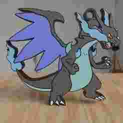 Mega-Charizard X- 2D Key Ring