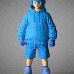 MegaMan Urban Style 3D Model – Multiparts