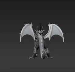 Menacing Wyvern Miniature Keychain STL - Realistic Fantasy Monster Desk Toy