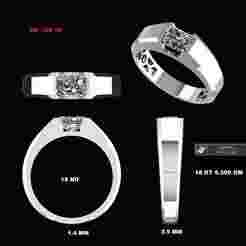 Men's  Ring 3D Model – Customizable CAD Design for 3D Printing