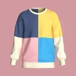 Mens Sweatshirt Multi Color V2 | Marvelous / Clo3d / obj / fbx