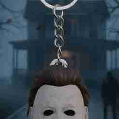 Michael Myers Mask Keychain - Classic Boogeyman Style - Halloween Horror - Ready to Print