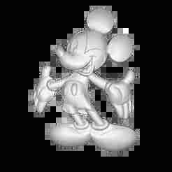 Mickey Mouse 3D Model Carving STL File for CNC and 3D Printers