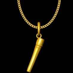 Micophone pendant charm