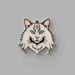 Mine Coon Cat Keychain