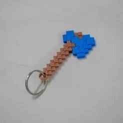 Minecraft Axe Keyring