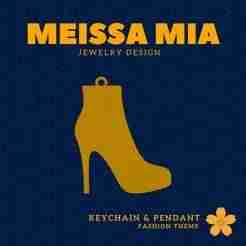 Mini Glam – 3D Print File for High Heels Keychain or Pendant - High Heels Keychain - High Heels Pendant - Girl's Fashion - Princess Fashion Accessories