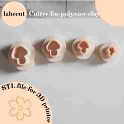 Mini Mushroom Amanita polymer clay cutter