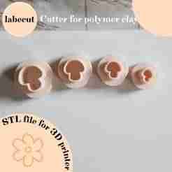 Mini Mushroom polymer clay cutter