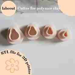 Mini Pear polymer clay cutter