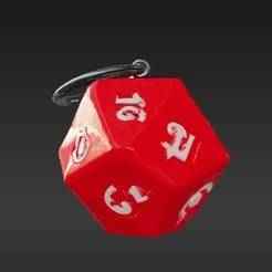 Miniature D20 Dice Keychain - Perfect Icosahedron for Tabletop RPG Gaming