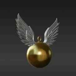 Miniature Winged Fantasy Orb Keychain - Elegant Flying Sphere 3D Print Model