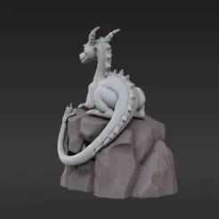 Minimalist Cliff Dragon Figurine for Keys - Durable FDM/Resin Print File