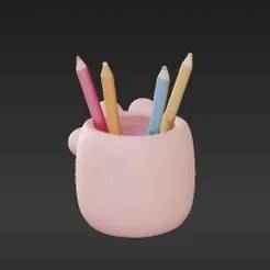 Minimalist Paw Print Pencil Cup - Adorable Desk Accessory