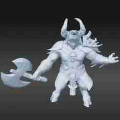 Minotaur Warrior - 3D Model for printing (PLA/PETG)
