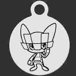 Miraitowa and Someity 2-Sided  Keyring