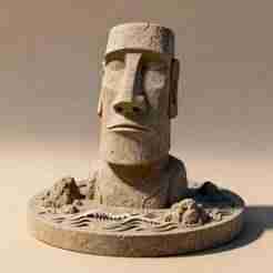 Moai Easter Island Head Statue 3D Print Model STL