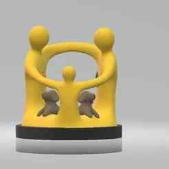 modern family bonding 3d printable model