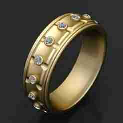 modern men ring 3D printable model