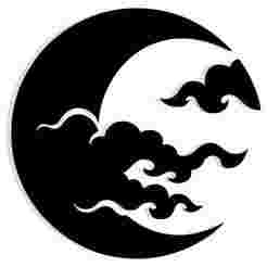 moon partially covered by clouds 2 - 2D/3D Wall Art STL+SVG For CNC Router, Plasma, Waterjet, Laser & 3D Printer